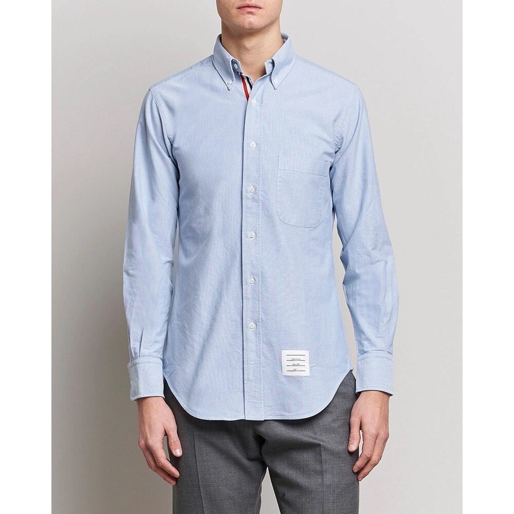 NWT Thom Browne $600 Grosgrain Button Placket Oxford Shirt